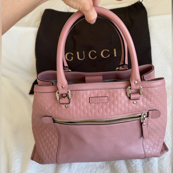 Authentic Gucci Soft Microguccissima Medium Pink Tote Bag - Picture 1 of 16